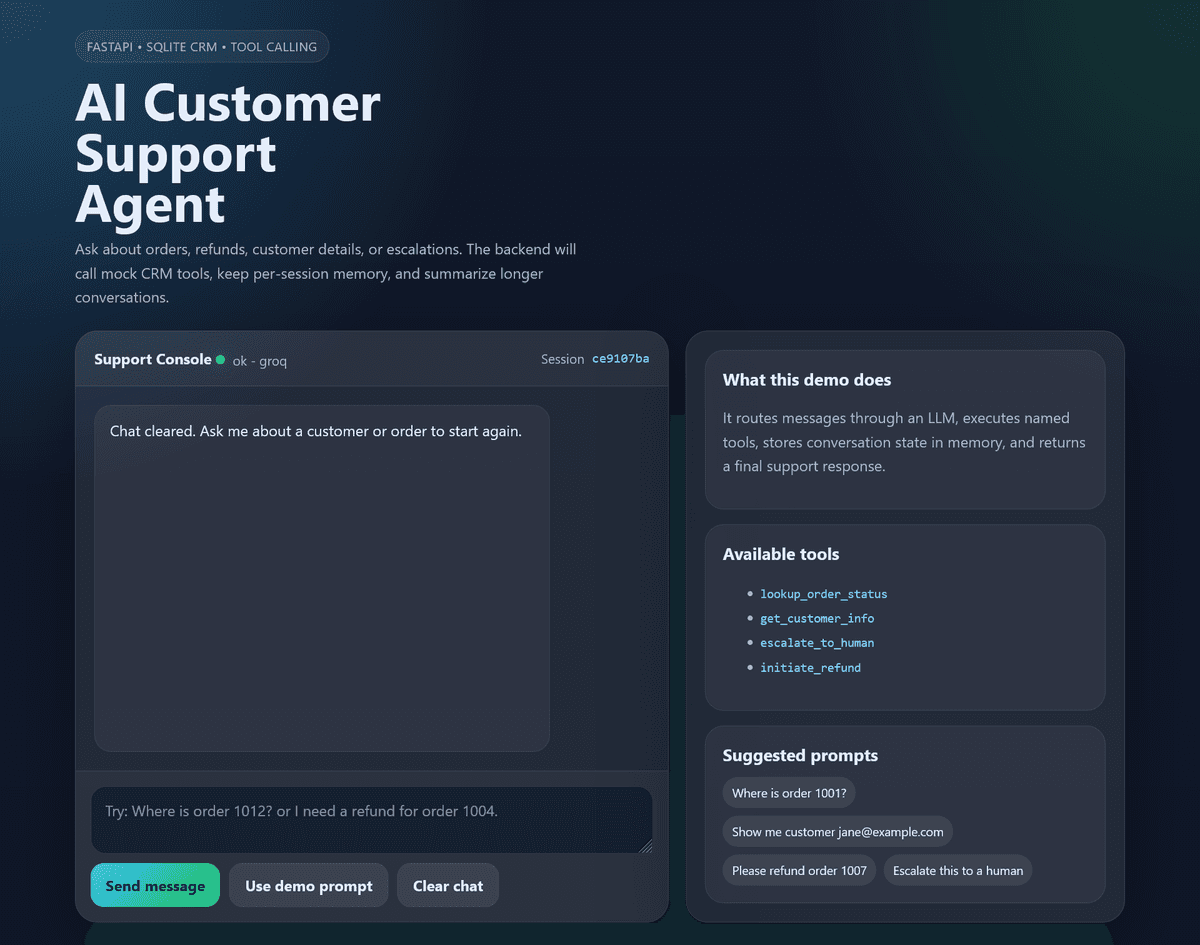Agent conversation flow dashboard showing intent classification and response generation